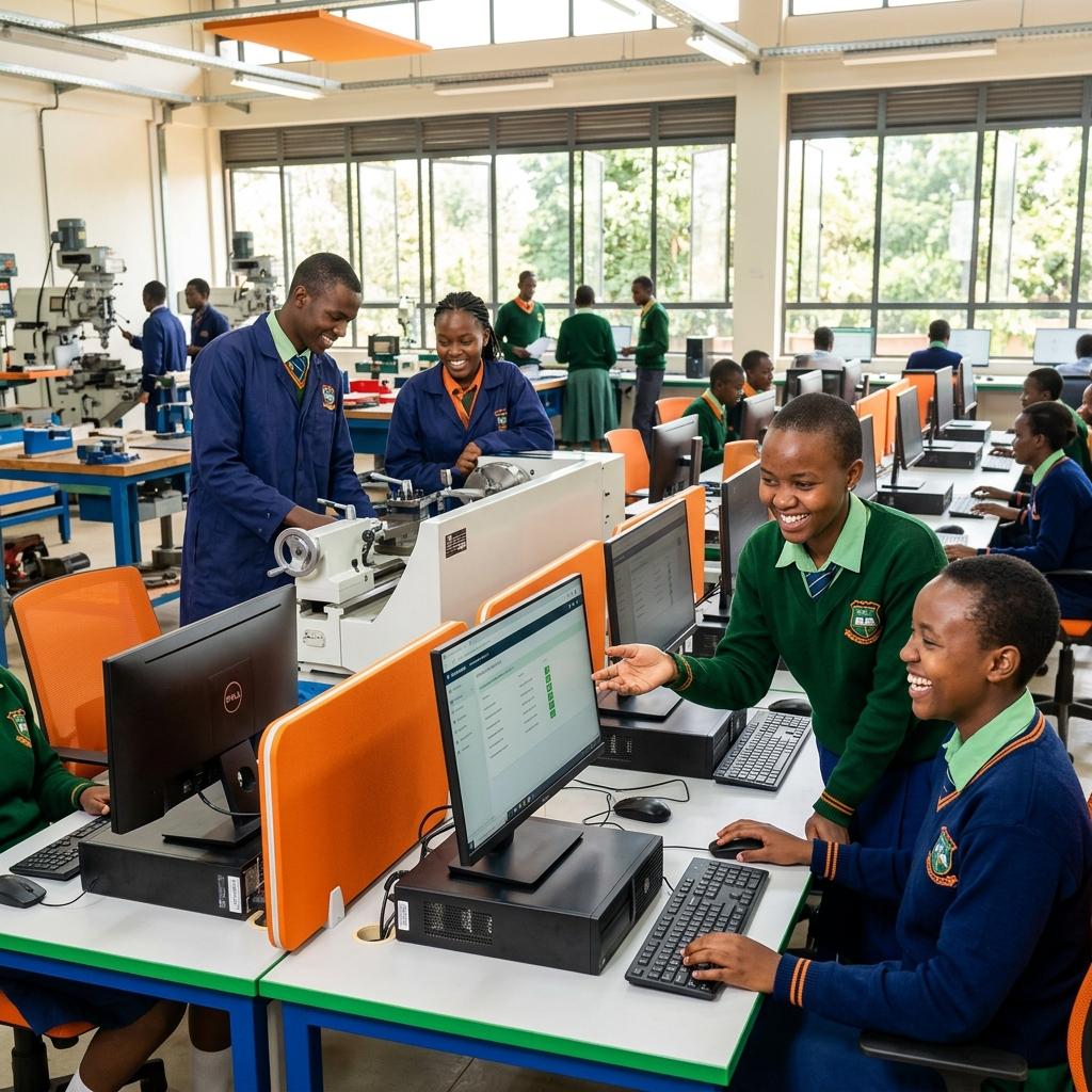 TVET students in workshop